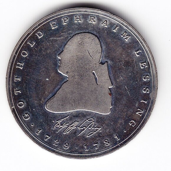 1981-J Germany Gotthold Ephraim Lessing Commemorative 5 Mark Coin (b24) - Picture 1 of 2